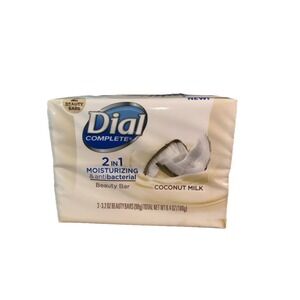 Dial Complete COCONUT MILK 2 in 1 Moisturizing Antibacterial Beauty Bar 2-Pack